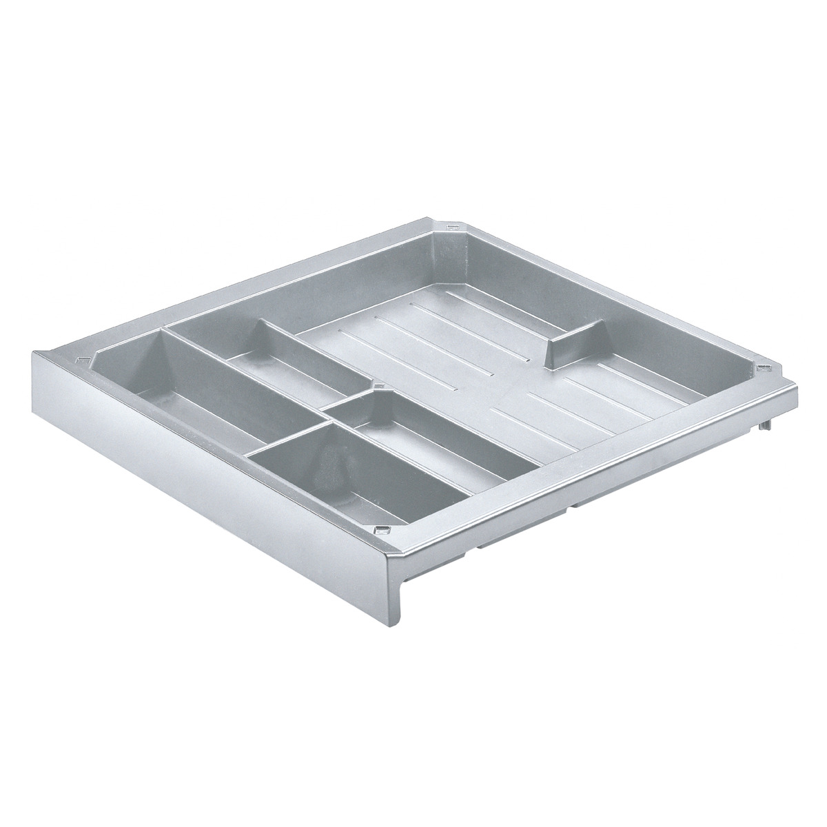 Лоток для канцелярских принадлежностей SmarTray Plastic, H40 мм, пластик, цвет под алюминий