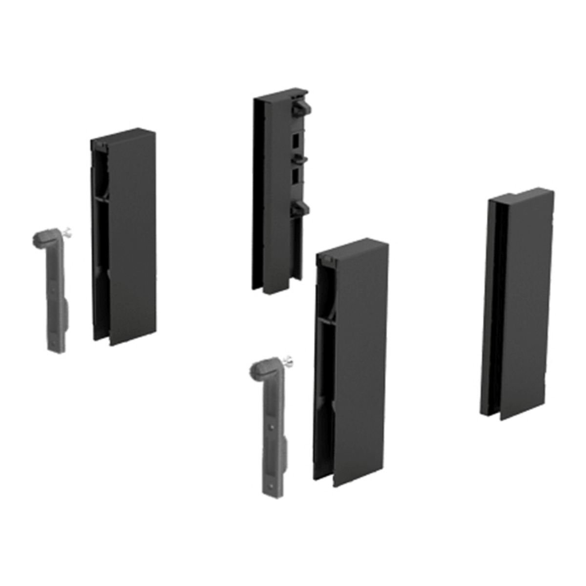 Комплект адаптеров DesignSide ArciTech, H124, цвет антрацит