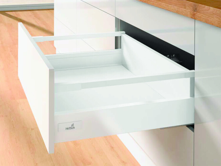 Комплект короба InnoTech Atira полного выдв. Silent System, 350*144, Релинги, Белый