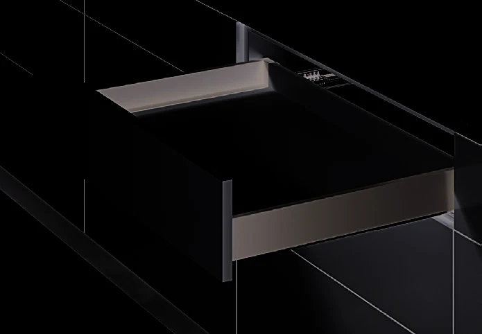 Комплект ящика Avantra 130 c механизмом Push to open Silent, NL400, темно-серый